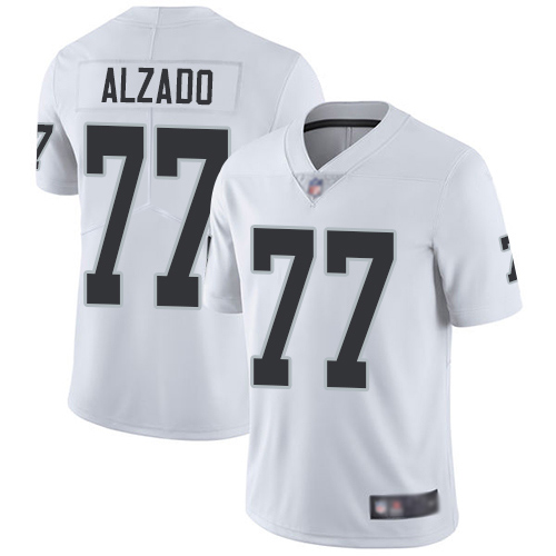 Men Oakland Raiders Limited White Lyle Alzado Road Jersey NFL Football #77 Vapor Untouchable Jersey->nfl t-shirts->Sports Accessory